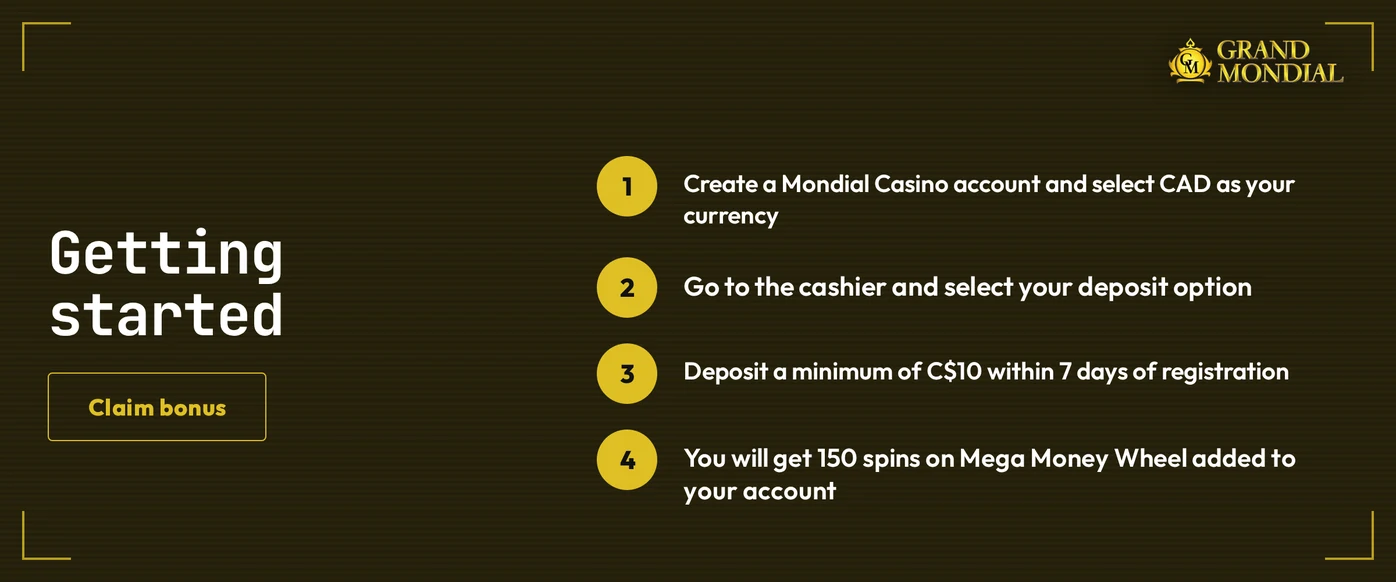 Claim spins deposit bonus